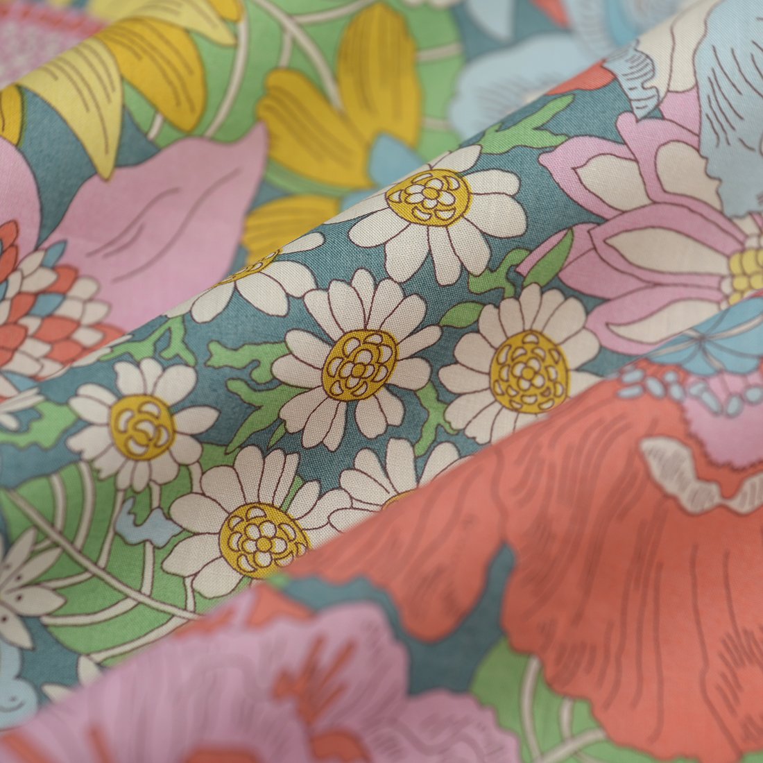 Tissu Liberty tana lawn summers in the sun rose - Liberty