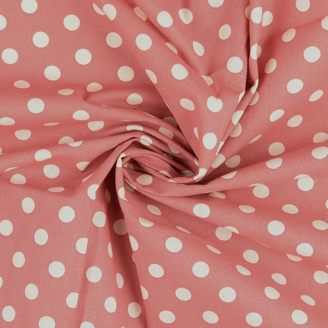 Tissu toile de coton colorée rose framboise pois effet naturel inde