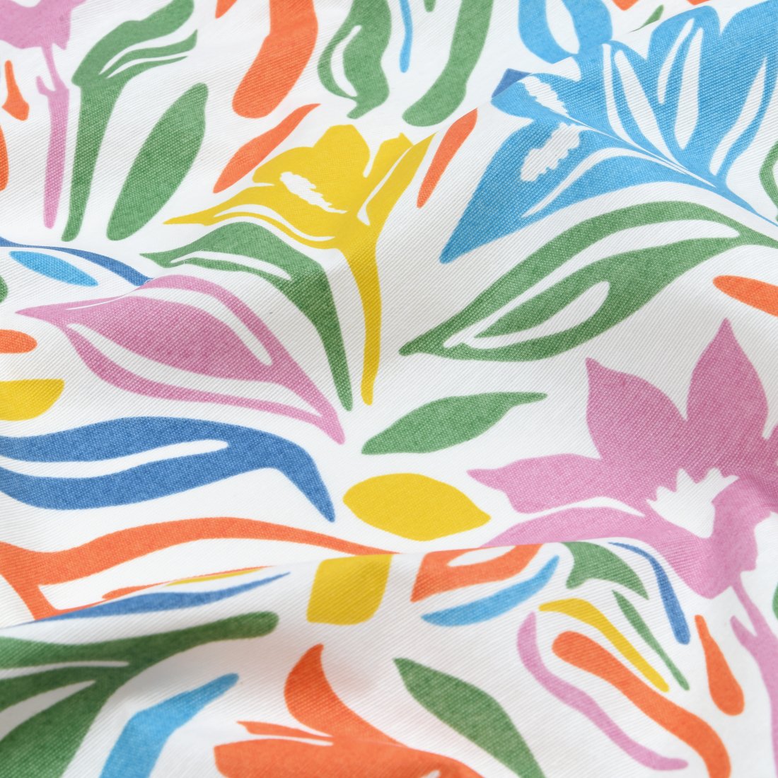 Tissu bachette enduit nappage imprimé fleur dessinée
