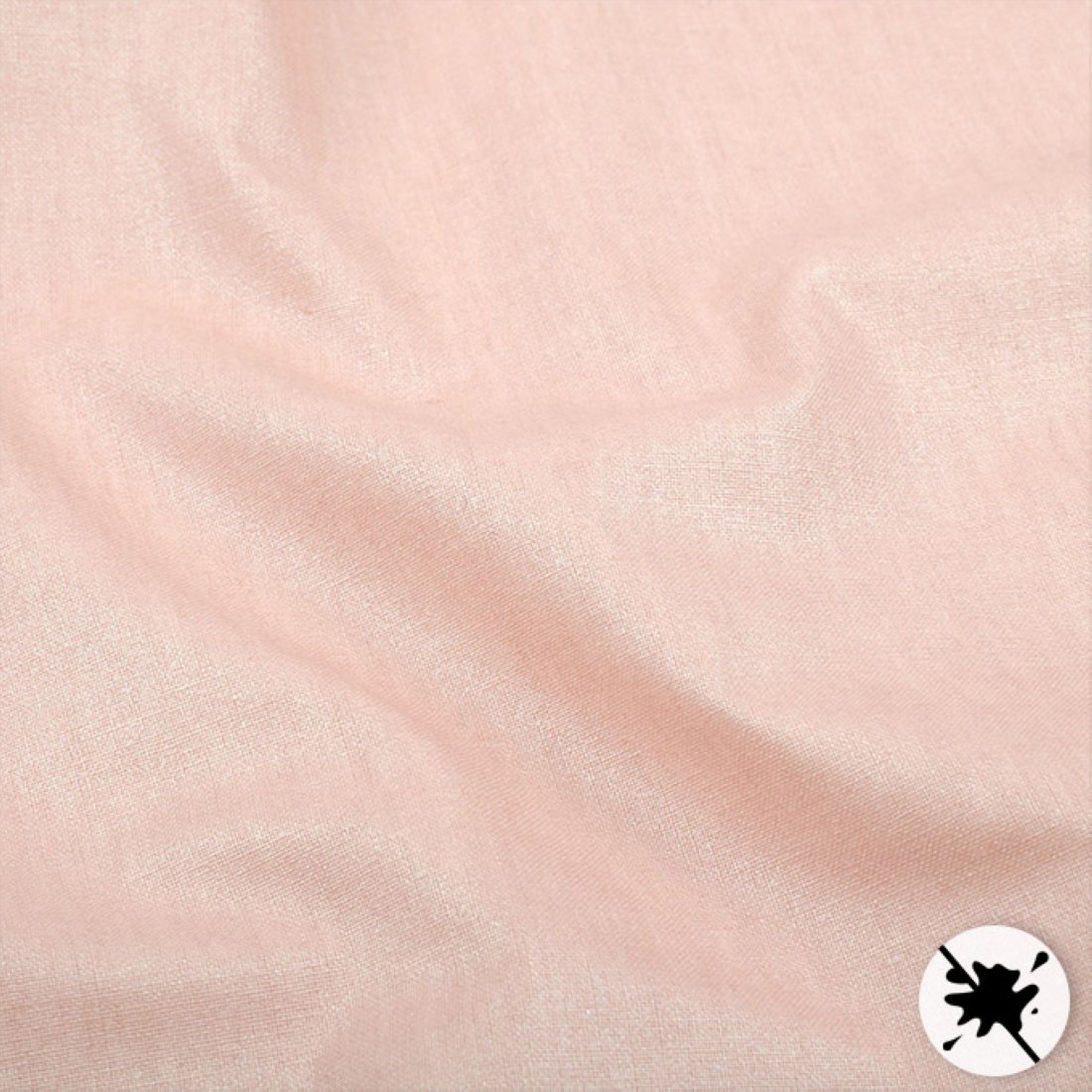 Tissu cretonne double enduction pu acrylique anti-tâche rose poudré