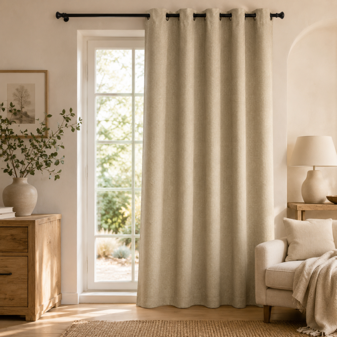 Rideau lainage beige 140 x 250 cm MT - MT