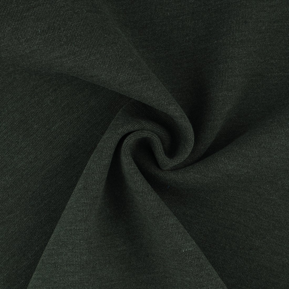 Tissu maille manteau chiné kaki