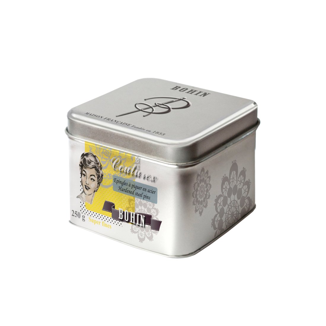 Boite de 250 grs épingles extra-fines Bohin