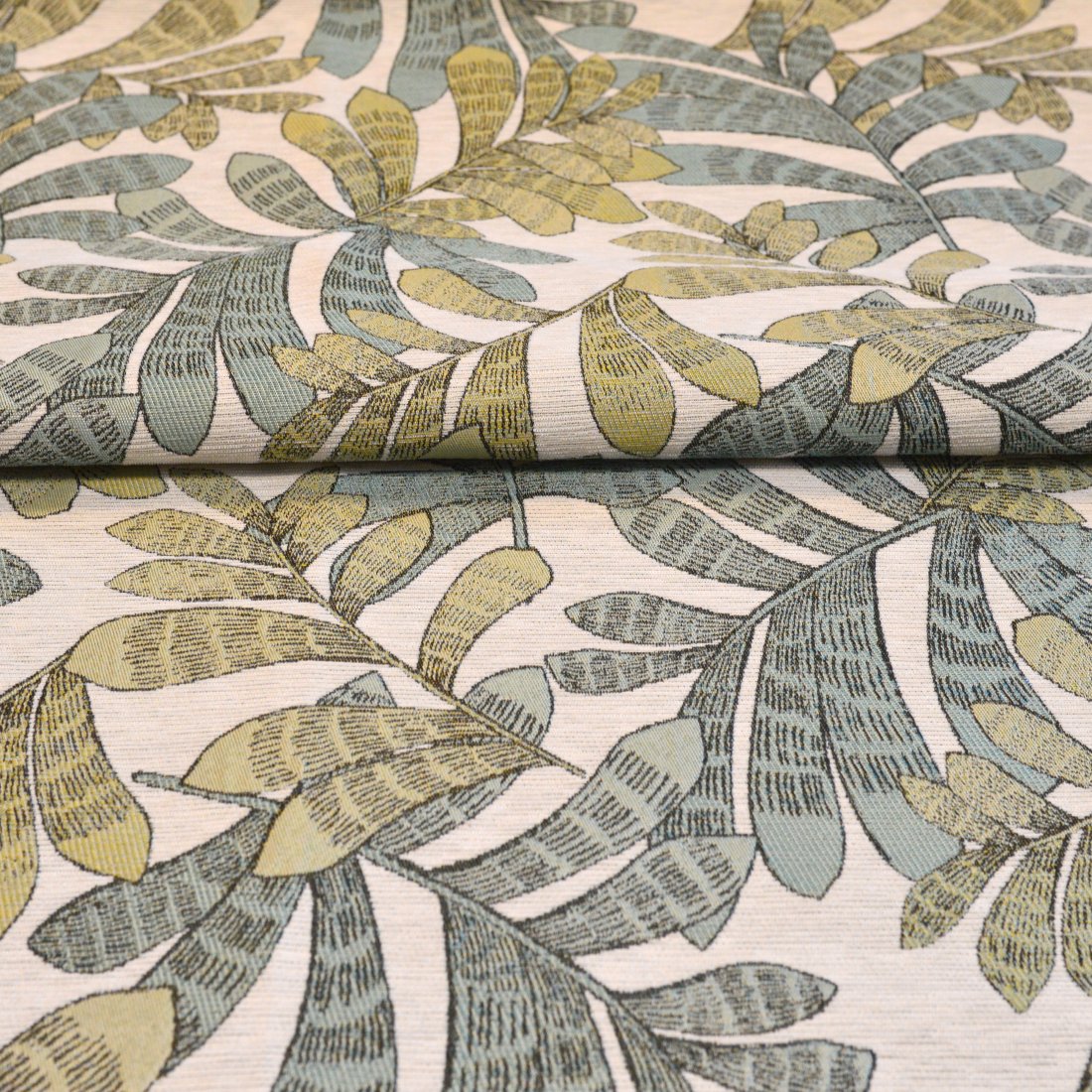 Tissu jacquard motif feuillage — vue 4