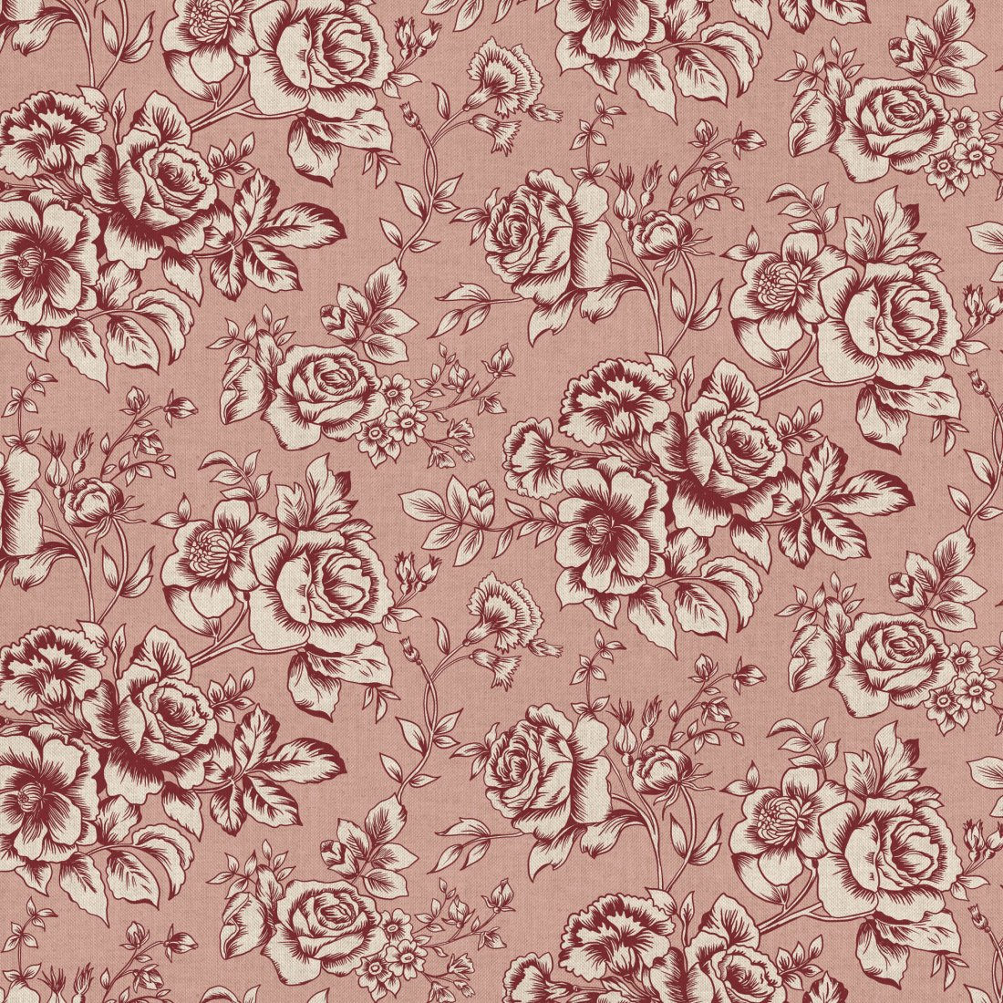 Bachette linenlook fleur romantique