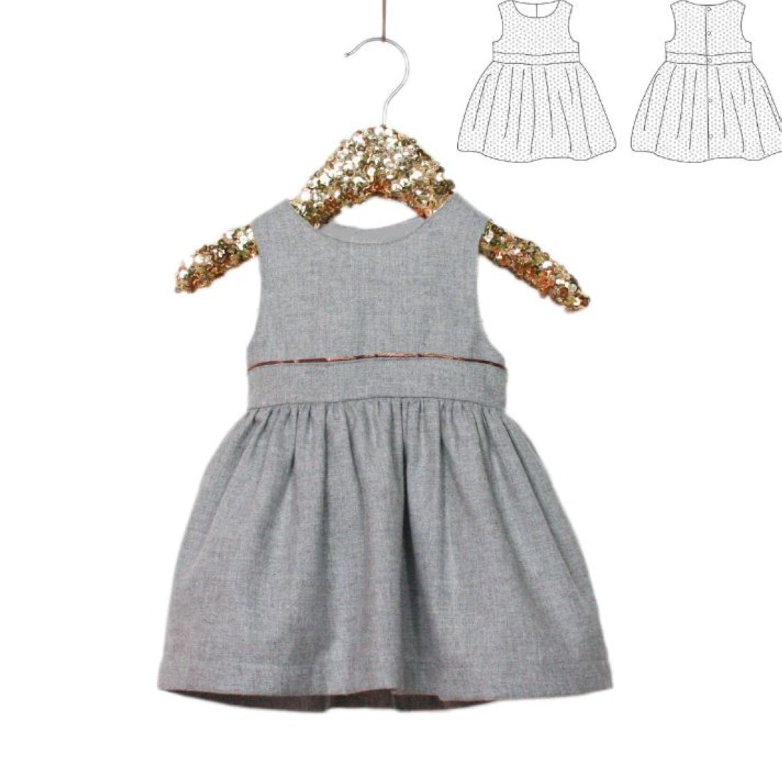 Patron Roma robe sans manche bébé 6mois - 24mois - IKATEE - IKATEE - Mondial Tissus