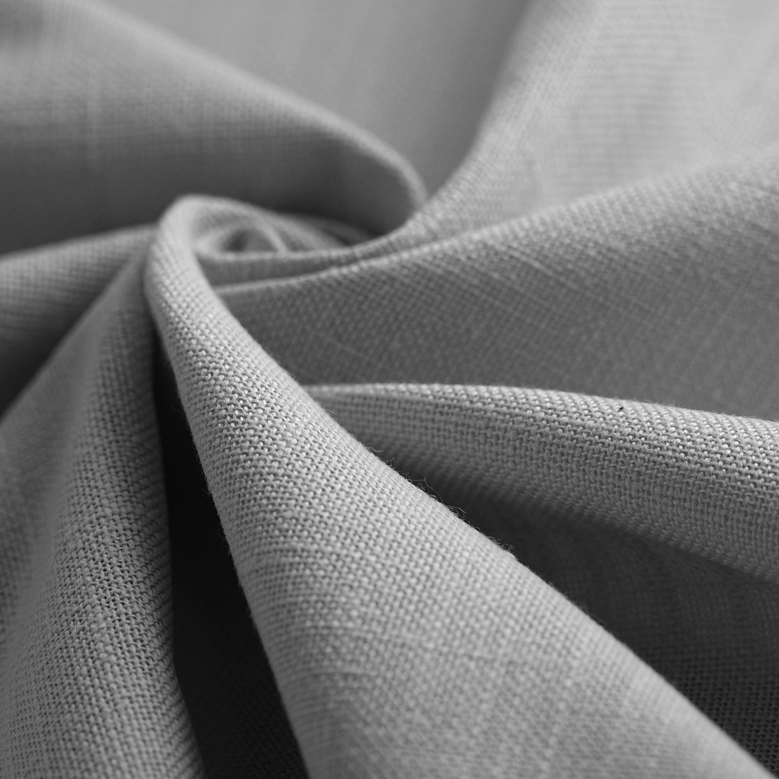 Tissu toile aspect lin gris souris - Linder