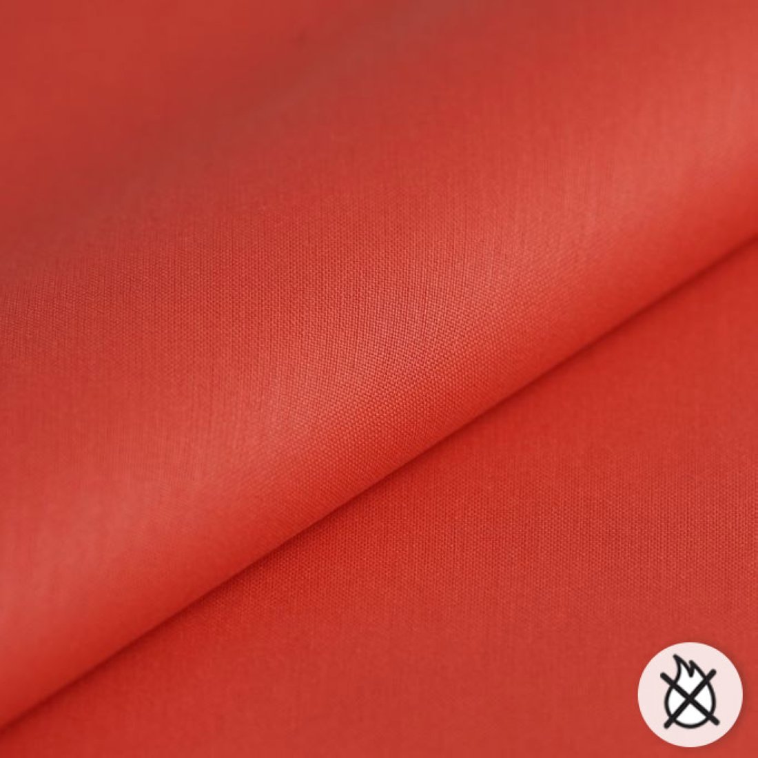 Tissu pour doublure Chintz non feu rouge 280 cm