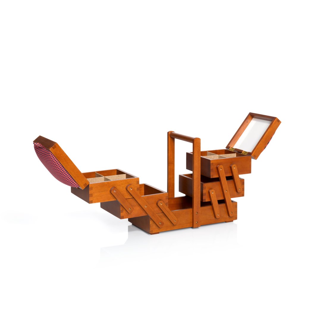 Travailleuses, bois foncé, avec tissu