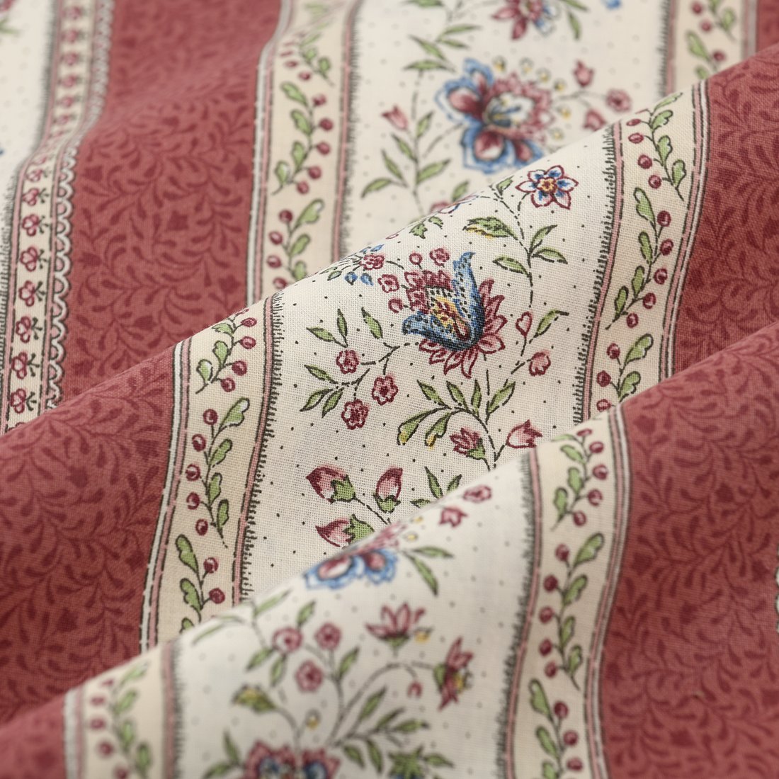 Tissu cretonne Beaucaire rayures