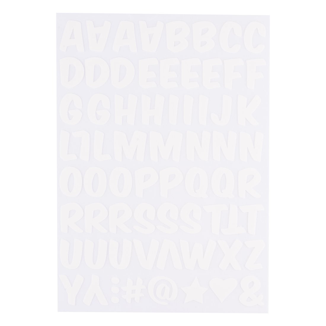 Transfert thermocollant alphabet blanc